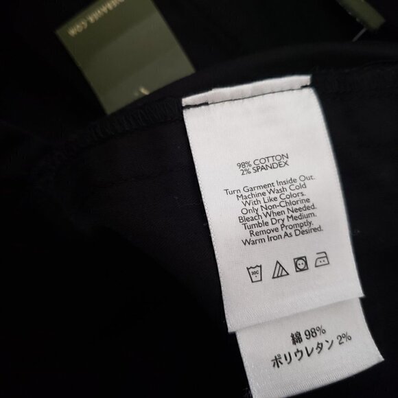 NWT Eddie Bauer Mercer Fit Black Cuffed Capri Career Business Casual Pants - Picture 8 of 10